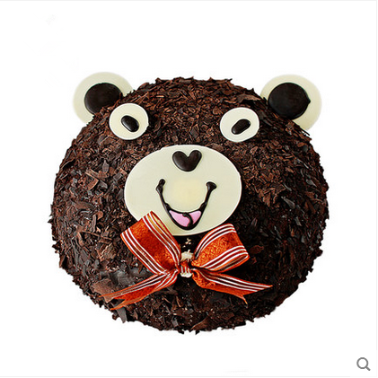 南京甜甜屋 泰迪熊儿童新鲜奶油巧克力生日蛋糕 南京同城免费配送