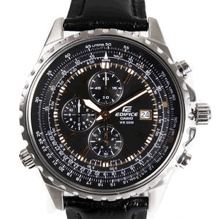 卡西欧专柜正品 EF-527D-1AV 大表盘测速运动 防水 钢带男士手表