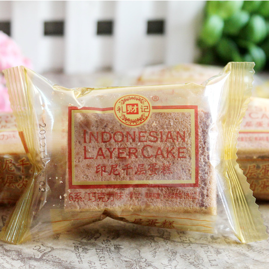 礼财记印尼千层蛋糕饼小蛋糕面包休闲零食 独立小包装 巧克力味