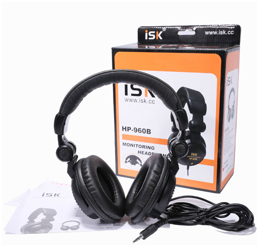 ISK HP-960B监听耳机 电脑网络K歌 专业头戴式耳机 960b