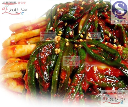 山东好吃下饭菜美食小吃 韩式特产零食 韩国泡菜 正宗小葱 1700g