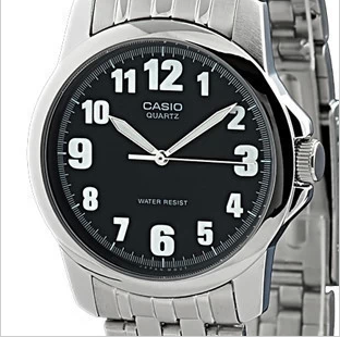 包邮 正品卡西欧CASIO夜光钢带石英男表MTP-1216A-1B防水男士手表