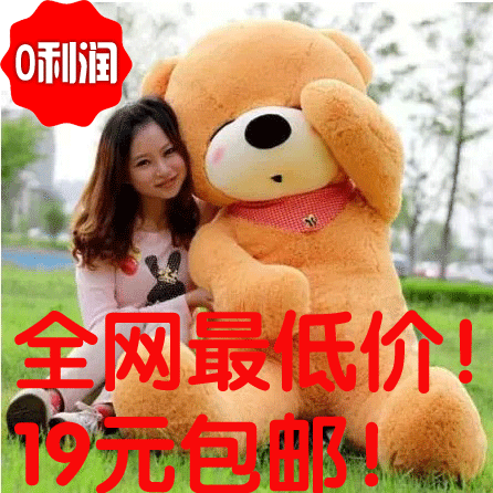 超大号毛绒玩具1.6米瞌睡熊泰迪熊抱抱熊大熊狗熊公仔情人节礼物