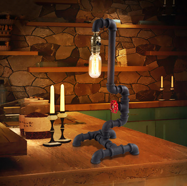 Beacon lighting复古工业风创意爱迪生装饰台灯个性水管台灯具
