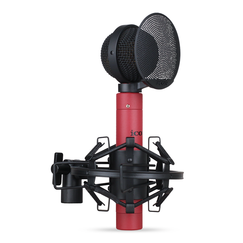 艾肯红蜻蜓ICON LD-3电容麦克风电脑K歌专业录音设备yy话筒套装