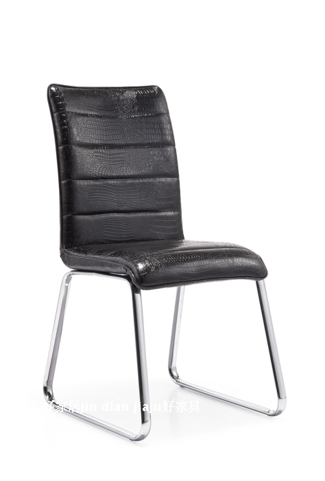 不锈钢餐椅包邮现货靠背椅子简约现代餐桌椅子组合五金客厅黑皮椅