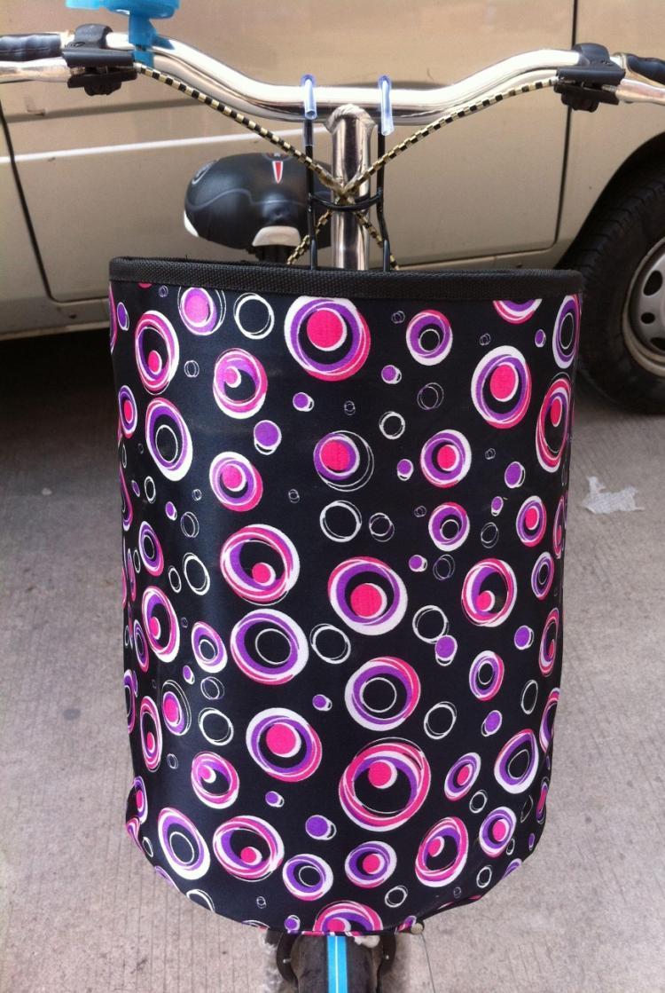自行车 折叠车篮 车篓 个性 百搭紫色泡泡车篮 随车卖