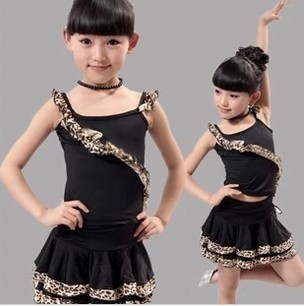 儿童拉丁舞裙 纯棉拉丁舞裙 拉丁舞练功服 儿童专业拉丁舞比赛裙