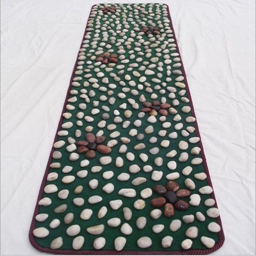 天然鹅卵石足底按摩垫 雨花石垫 脚底踩毯 石子走毯 健康走毯