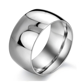 创意饰品光面宽版板戒型男钛钢指环戒指全新聚特色瑞丽聚