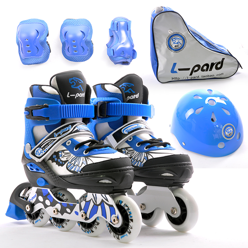 正品捷豹儿童溜冰鞋儿童全套装轮滑鞋滑冰鞋旱冰鞋直排轮B32