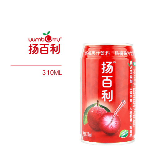 扬百利15%杨梅果汁饮料310ml易拉罐 夏季必备 健康绿色饮品