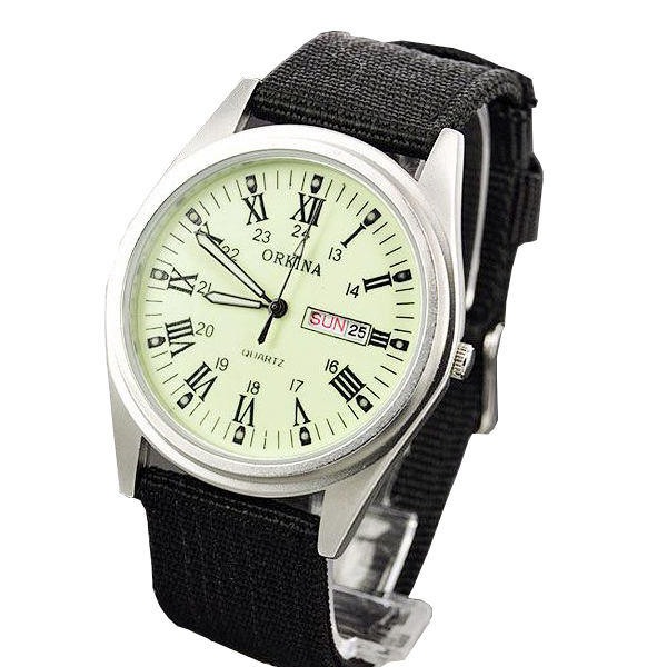 欧绮娜．正品2012年圆型40MM全新中性表石英表指针 夜光 中性手表