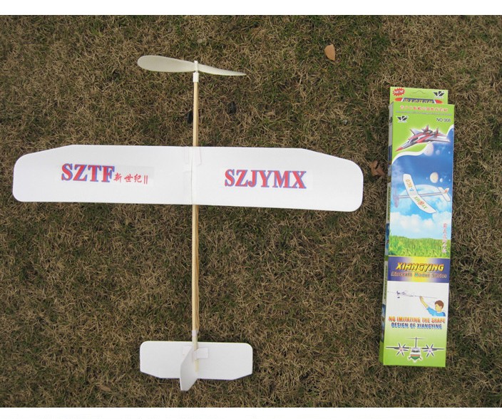 手工组装玩具橡皮筋动力立体飞机航模模型飞机 DIY滑翔机泡沫