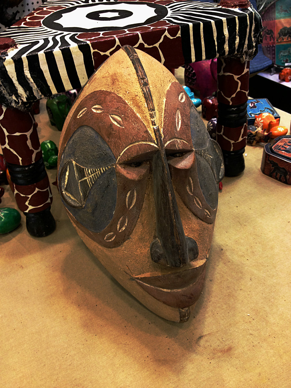 已收藏非洲古董木雕——喀麦隆部落面具i