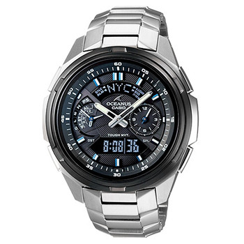 CASIO卡西欧 OCW-T410TD-1AJF 钛合金太阳能电波商务男手表