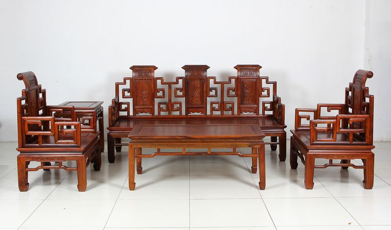 特价红木寿字沙发 老挝红酸枝木客厅会客椅 高档明清古典休闲家具