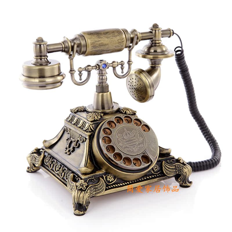 复古电话机旋转盘仿古电话机欧式老式仿古电话古董复古电话座机
