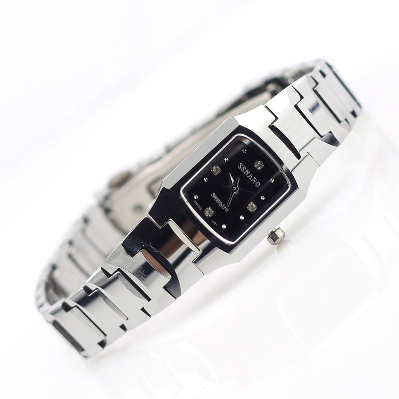 全国联保瑞士品牌 钨钢手表 蓝宝石水晶玻璃镜面 高档女士手表