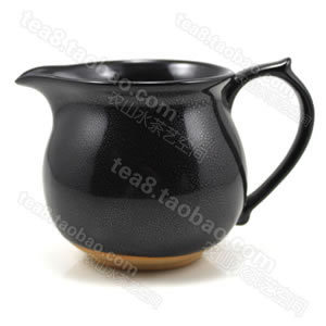 优质陶器黑色天目釉公道杯/公杯/茶海 陶瓷功夫茶具T69