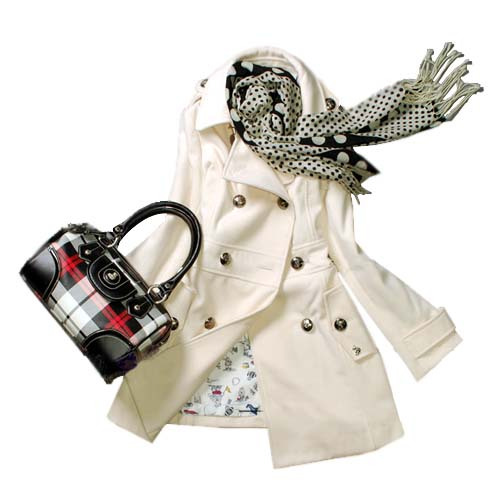 2011小熊出口秋冬新品质时尚修身韩版外套 加厚羊毛呢大衣
