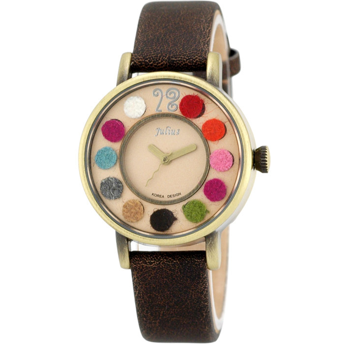 五折包邮 韩国Julius聚利时女手表 炫彩复古系列特色创意女式手表
