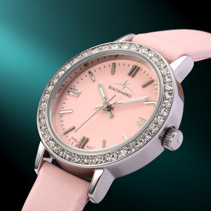 表尚韩国简约时尚水钻女表指针夜光表女款腕表女式手表2035