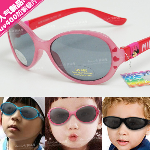 爆! 专柜正品迪士尼米奇宝宝儿童太阳镜 眼镜 防紫100% 女童男童