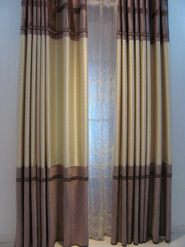 中式拼接窗帘中式棉麻窗帘图片5