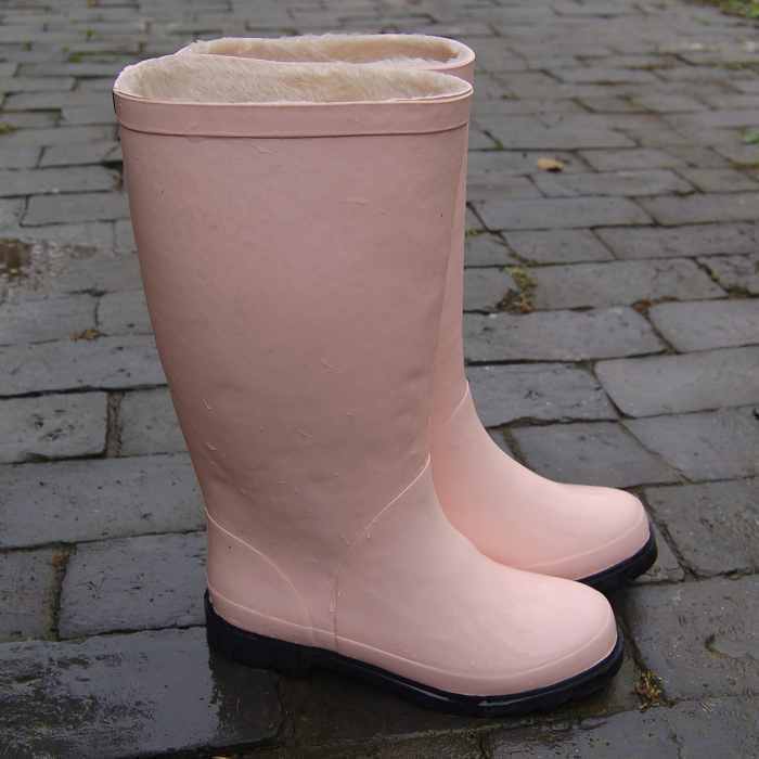 皇冠特价 内里带绒可爱俏丽粉红色保暖雨靴m-001雨鞋棉靴雪地靴