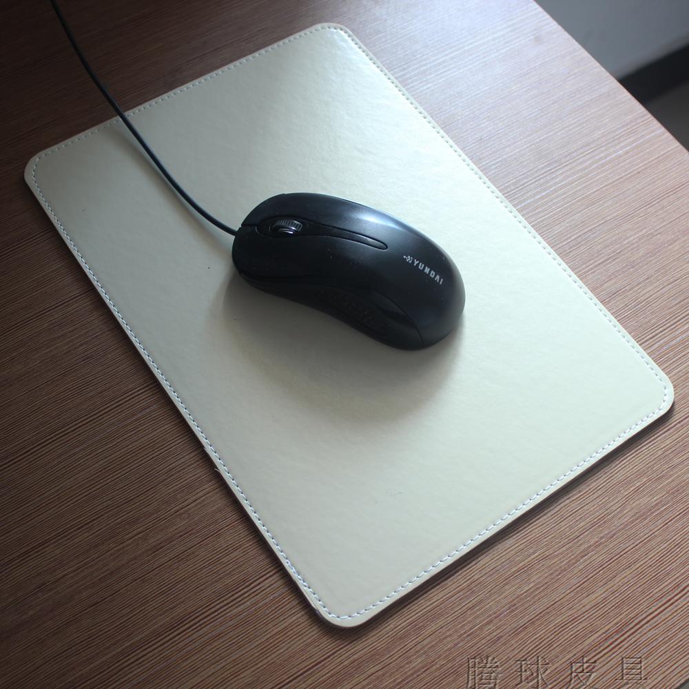 米白色 2面皮鼠标垫电脑垫板 办公用品游戏鼠标垫子 超大号包邮