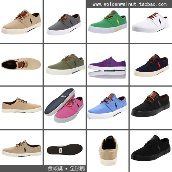 美国直邮代购Polo Ralph Lauren Mens Faxon  Sneaker 帆布鞋