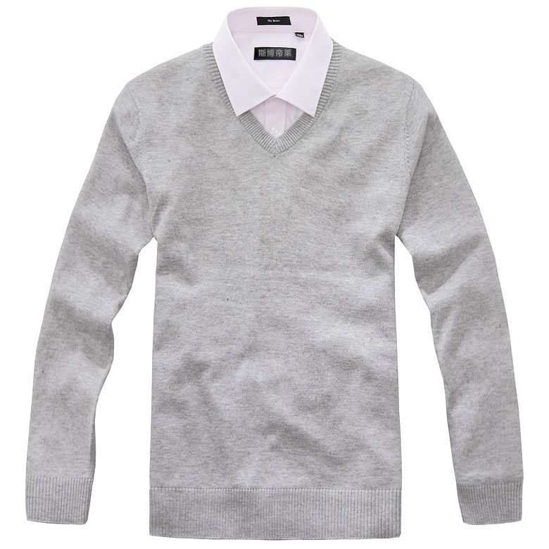 2011新款男式长袖毛衣 纯色V领商务休闲羊绒衫 男士羊毛衫针织衫