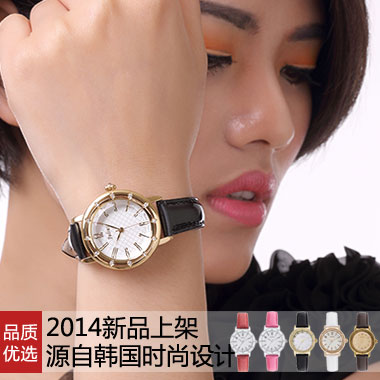 正品 聚利时 韩国时尚女表精致镶水钻学生 立体批花 石英女士手表