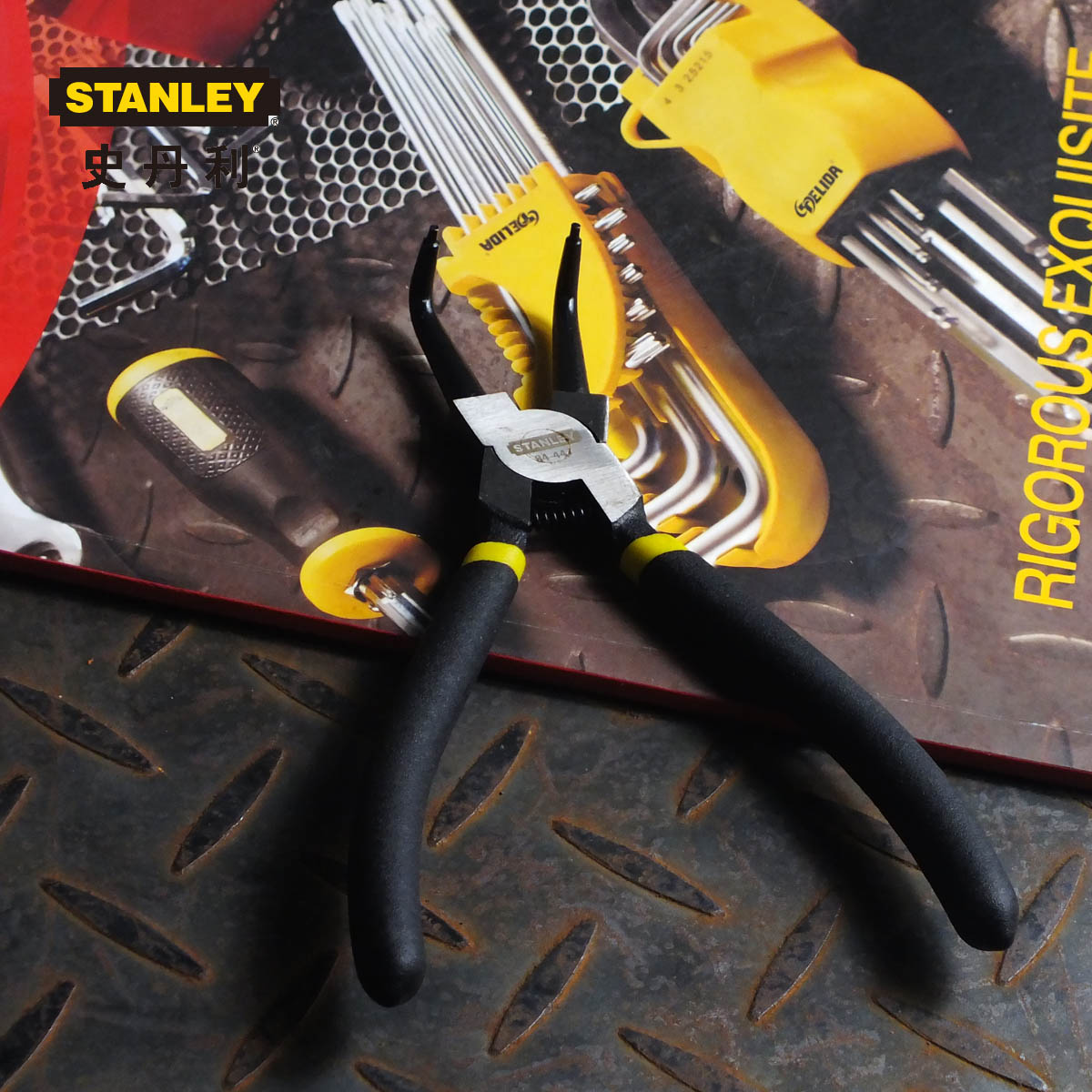 卡环五金工具钳子套装内外特价挡圈卡簧钳促销弯头STANLEY史丹利