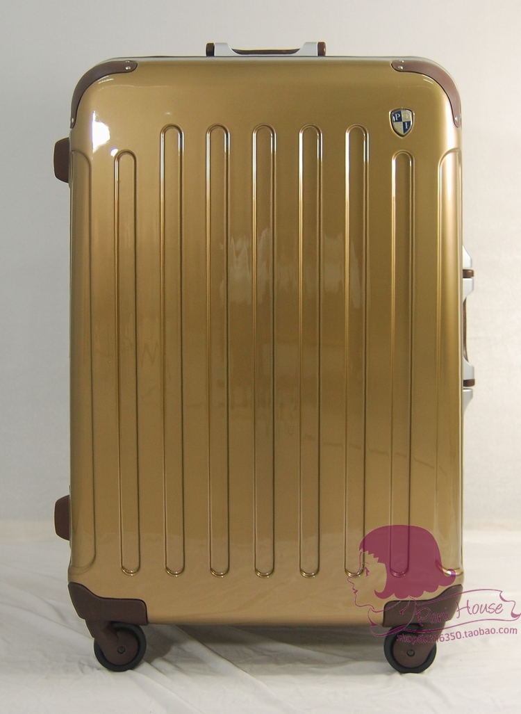 魔幻金色 正品PONI最新28寸 TSA海关锁 顶配商务旅行拉杆箱