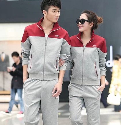 Lining李宁2014套装运动服立领情侣新款男女通用纯棉卫衣运动套装