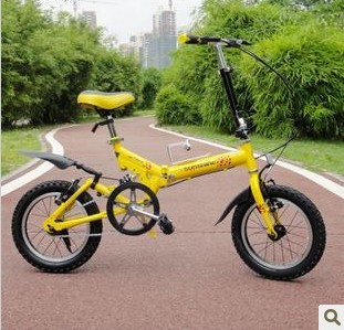 2012正品14K活力阳光高档 双折叠 儿童自行车黄色