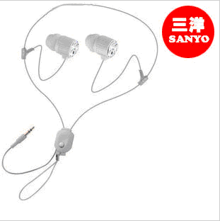 三洋 SHP-EX101 耳机 耳塞式 挂颈入耳式耳机 立体声耳机