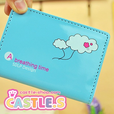 面包城堡★韩国可爱女士 银行卡套本卡包 12卡位 简约风格 漆皮面