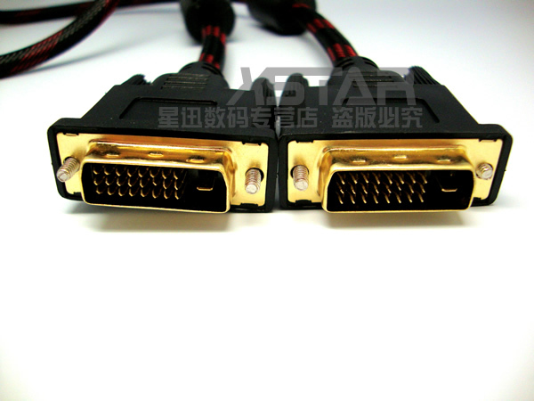 高清DVI连接线 电脑主机显示器连接线 显示器信号线 1.5米 DVI线