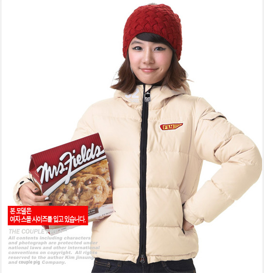 2011韩版新款 时尚保暖女冬装/情侣装 加厚拉链连帽衫 棉衣服外套