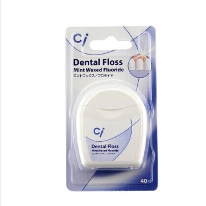 日本进口CI白色弹性超细扁牙线可膨胀剔牙洁牙缝牙签微蜡薄荷香味