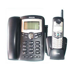 飞利浦电话机TD-6816A无绳子母机 报号 来电显示 深蓝/白色 正品