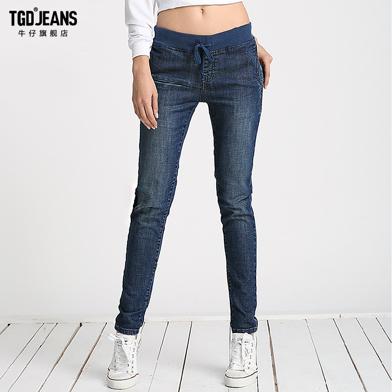 TGD 2013冬季新款 以纯女士牛仔裤 牛仔长裤 小脚裤