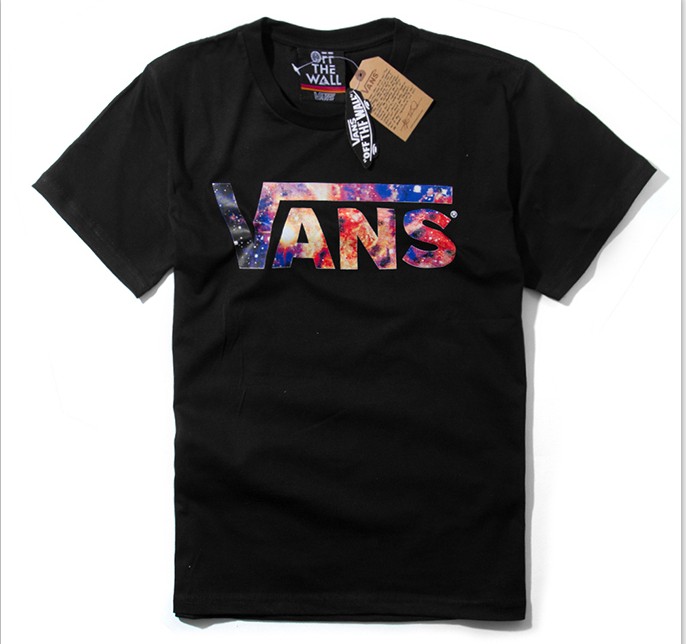 2014年夏季VANS男装圆领T恤 时尚韩流彩色字母款短袖圆领衫
