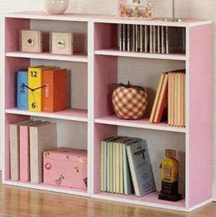 韩式组合 儿童书柜 书架 三层柜 收纳柜 储物柜 隔板可调节