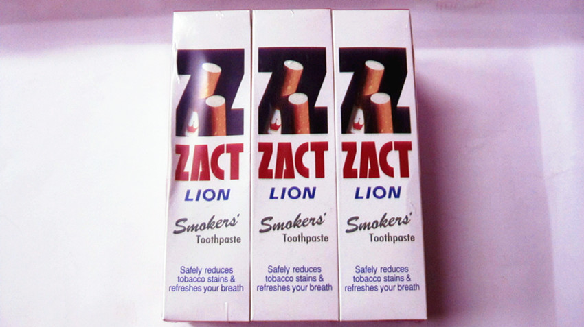 泰国产 狮王 ZACT去烟渍牙膏160g 超强去烟渍槟榔渍 9011