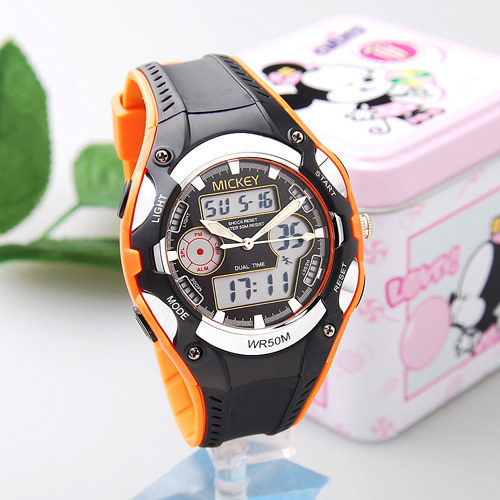 特价 迪士尼手表米奇手表 电子表运动防水表 正品LED儿童手表男孩