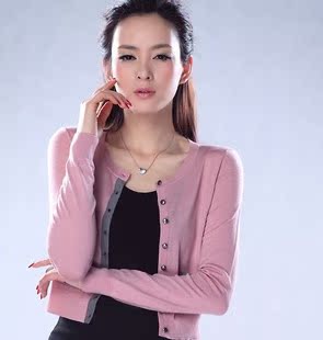 哥/弟阿玛施2011新款女装非专柜正品代购粉色羊毛开衫 G77408#